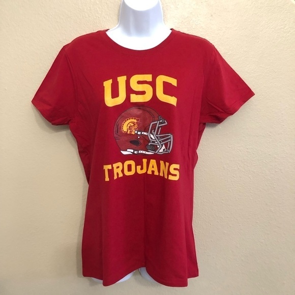 USC Trojans Women’s Football Helmet Team Color Officially Licensed T-Shirt Sz M - Picture 1 of 8